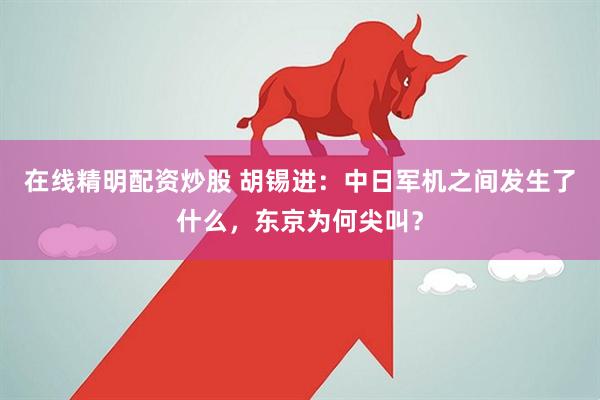 在线精明配资炒股 胡锡进:中日军机之间发生了什么,东京为何尖叫?